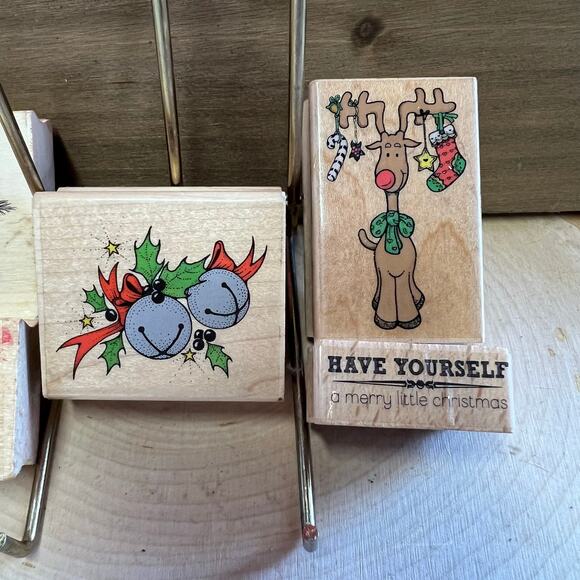 Rubber Stamp Christmas Mixed Lot - Picture 3 of 6